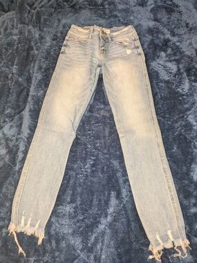 Flying Monkey Light Wash Distressed Skinny Jeans